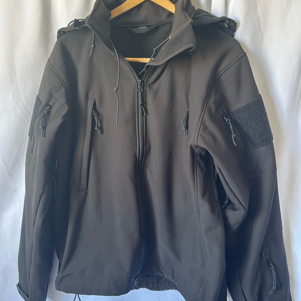 Rothco Mens Special OPS Tactical Soft Shell Poly Outer Black Jacket Medium M